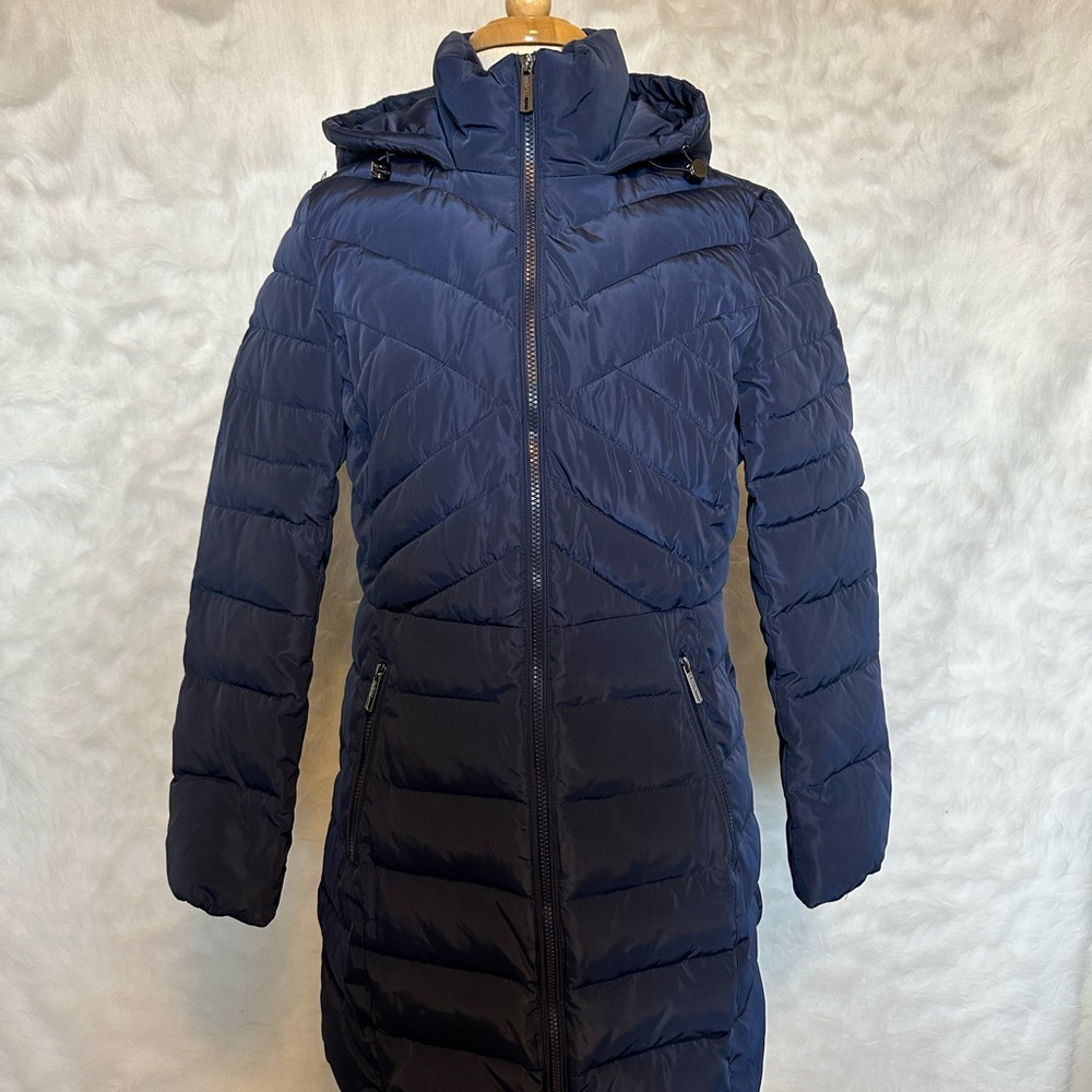 Kenneth Cole Reaction Dark Blue Puffer Coat